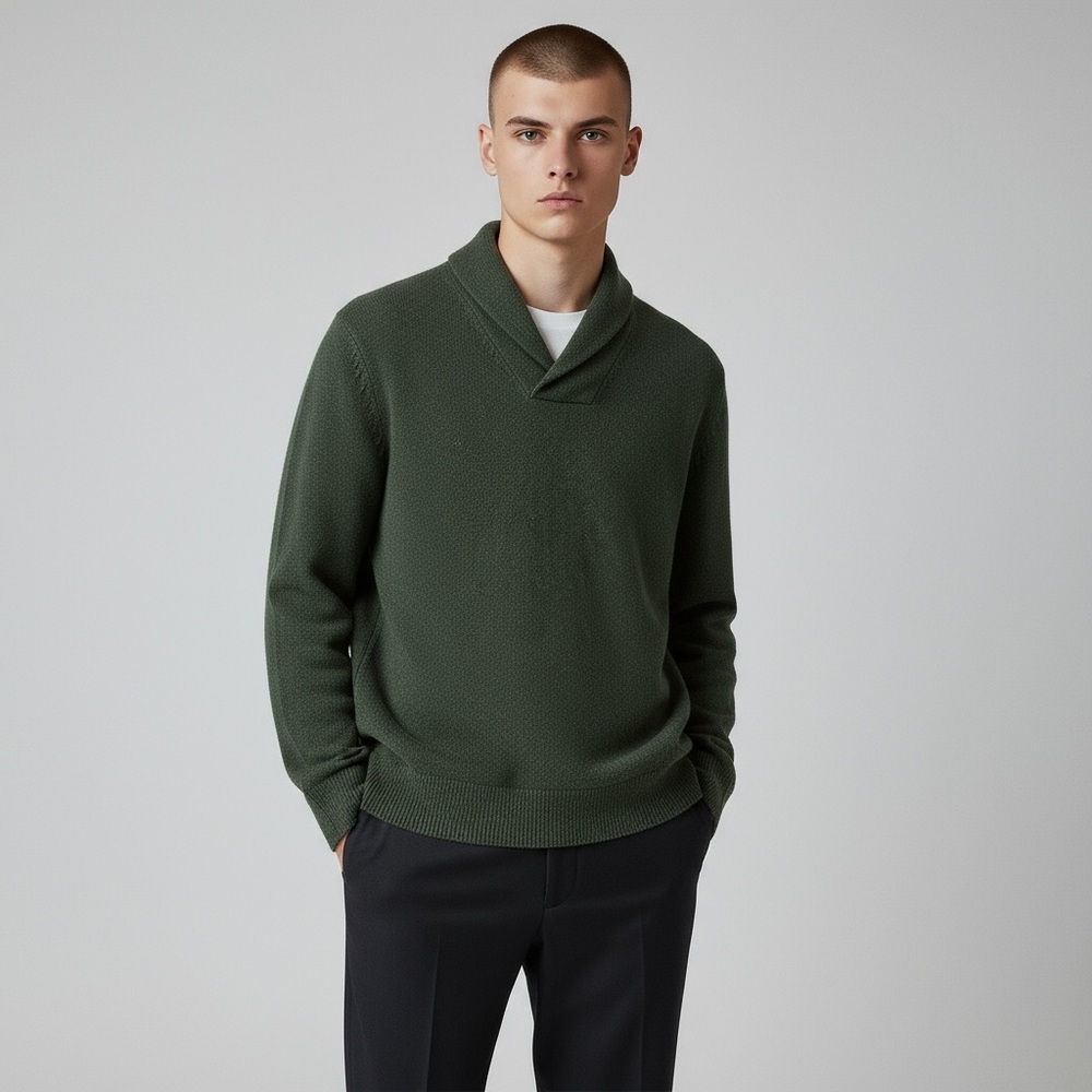 Frederik Anderson Copenhagen 100% Cotton Collared Pullover Sweater​